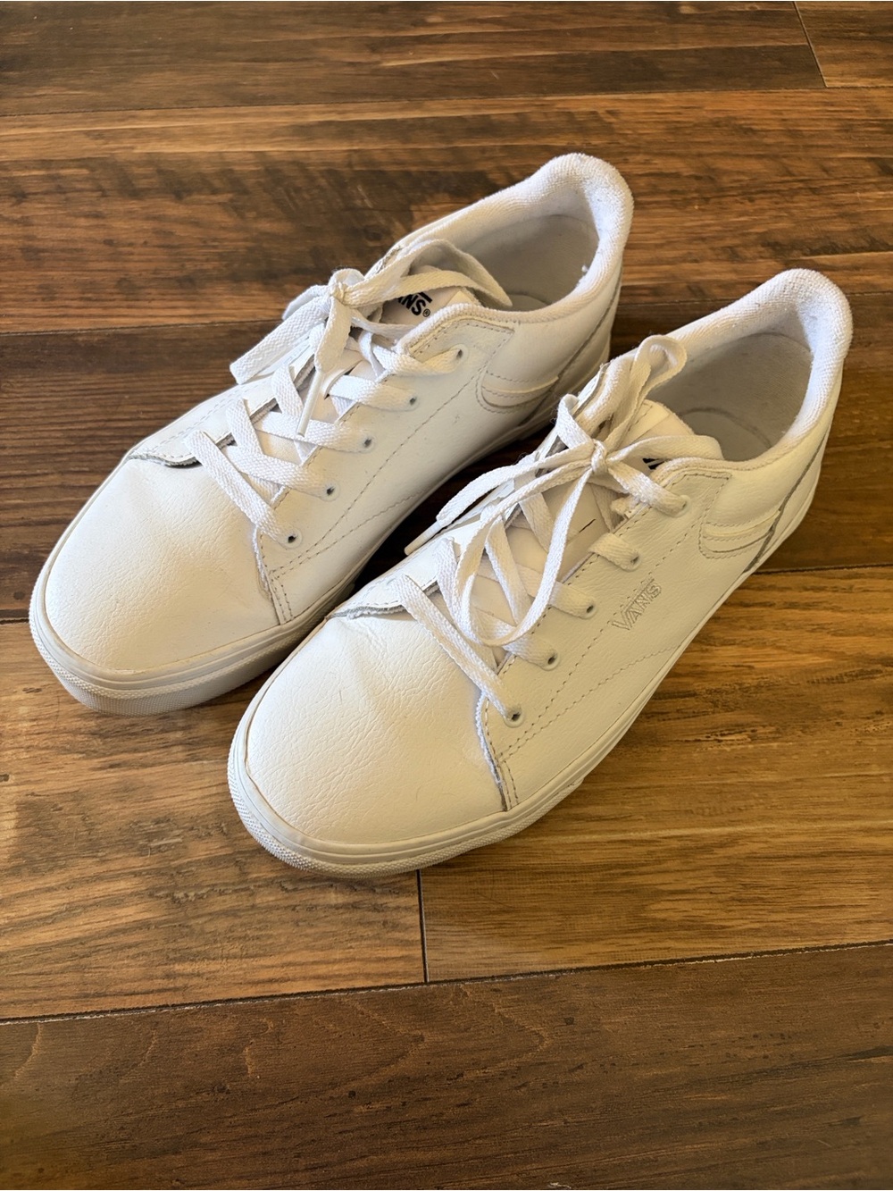 Vans Leather White Low-Top Sneakers